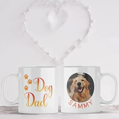 Image of Personalised Dog Mug (11oz White Ceramic) Dad