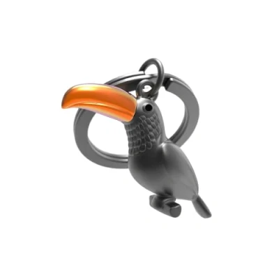 Image of O meta[l]morphose METALMORPHOSE Toucan Keyring MTM274 01, Grey/Silver, One Size, Contemporary