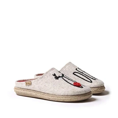Image of Toni Pons Miri EF Deer, 7UK Slippers for Woman Made in Felt.