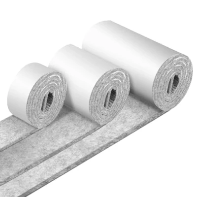 Image of teeppo Furniture Pads Floor Protectors, Felt for Feet 3x1M(10cm + 5cm 2cm), Chair Leg Protectors with 4mm Thick, Self Adhesive, Anti Scratches and Reduce Noise, Grey