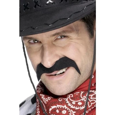 Image of Smiffy&#039;s Cowboy Tash Self Adhesive Black