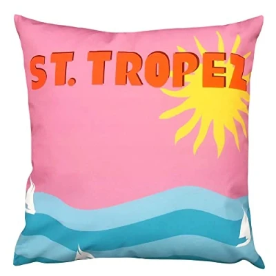 Image of furn. Tropez Outdoor Cushion Cover, Polyester, Multi, 43 x 43cm
