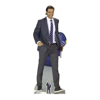 Image of Star Cutouts CS672 Life Size Cut Out of Rafael Nadal with Free Mini Table Top, 183 cm