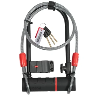 Image of Zefal 4947B K Traz U17 &amp; Cable Extension U Lock, Black, 115 x 230mm/120cm