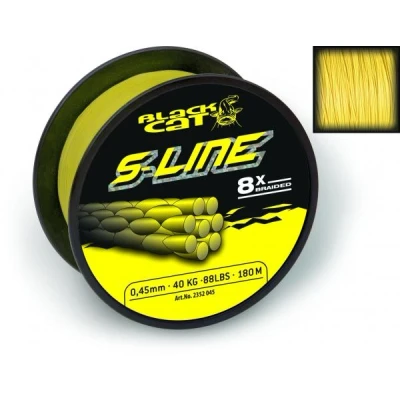 Image of Black Cat S line Yellow 0,42mm (45kg/99lb) 250m Braided fishing