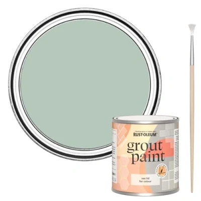 Image of Rust Oleum Green Ultra Durable Grout Paint Leaplish 250ml