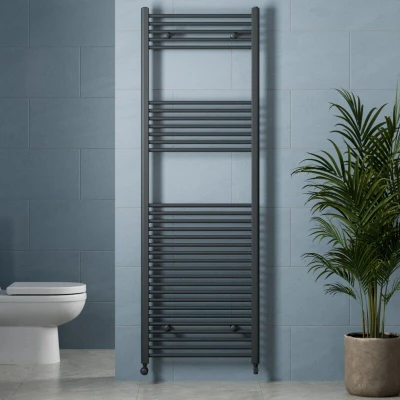 Image of DuraTherm Heated Towel Radiator Anthracite 1800 x 600mm Flat