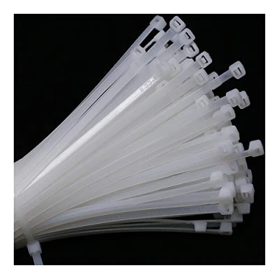 Image of MgcTolBox 250 Pack White Cable Ties 12&quot;, Clear Plastic Zip Ties, Self Locking Nylon 300 x 4.8 mm