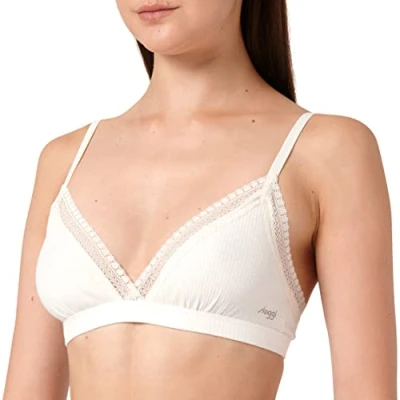 Image of Women&#039;s 1 Pack Sloggi GO Ribbed Bralette Angora Extra Small