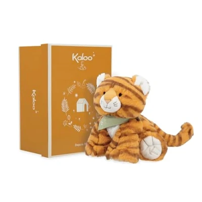 Image of Kaloo Les Amis Babies’ Papaye The Tiger Plush 17 cm Ultra Soft Material Gift Box 0 Months +, K224003