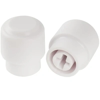 Image of Musiclily Ultra Universal Vintage Style Guitar 3 Way Barrel Switch Tips Pickup Selector Lever Knobs for Fender Squier Tele Electric Guitar, White (Set of 2)