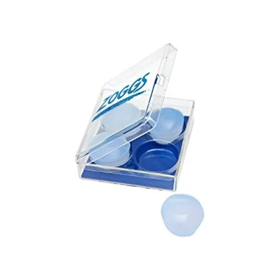 Image of Zoggs Silicone Reusable Ear Plugs for Swimming And Watersports, Clear, Pack of 4