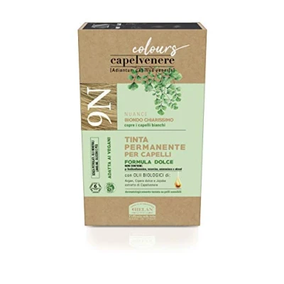 Image of Helan Capelvenere Colours Blonde Hair Dye Permanent, Gentle Formula, 9N Very Light Natural Easy to Use, Odourless with Excellent Coverage Ammonia and Alcohol Free Colour