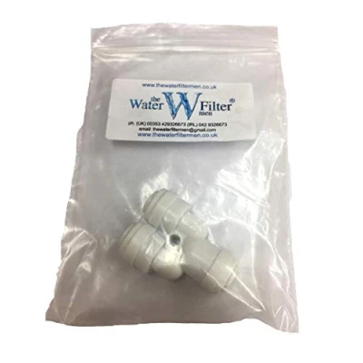 Image of Y Fitting Connector 2 Way Water Line Splitter Divider or Reducer 6mm 10mm Filter Pipe Tubing Push Fit Reverse Osmosis System, Fridge Pipe, Coolers (3/8&quot; x 1/4&quot; 6mm)