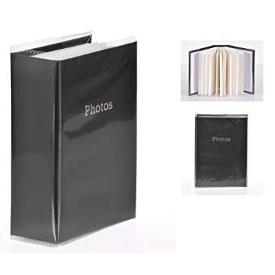 Image of 6&#039;&#039; x 4&#039;&#039; Slipin Photo Album Holds 120 Photos Photography Storage (Black)