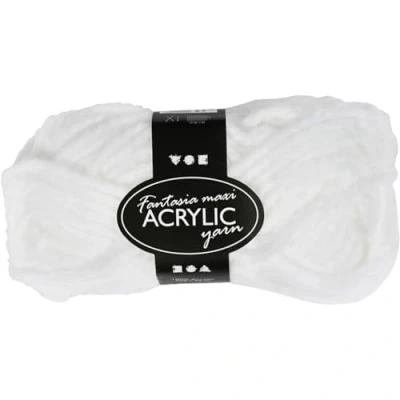 Image of Creativ Company 50 Piece Fantasia Acrylic Yarn, White