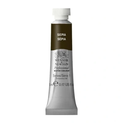 Image of Winsor &amp; Newton 5 ml Tube Professional Water Colour, Sepia
