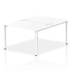 Image of Impulse Bench B2B 2 Person 1200 White Frame Office Desk