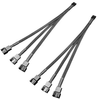 Image of SHAOYAYAZHANG PWM Fan Extension Cable,4pin 1 TO 3 Male Female Connectors,PWM Splitter Cable for Computer Cooling Fans and PC Case (1 3)