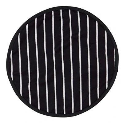 Image of Dexam Rushbrookes Butchers Stripe Round Hob Cover Navy