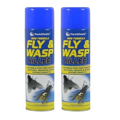 Image of SDMAX Fly &amp; Wasp Insect Killer Spray, Mosquito Fast Acting, Versatile Suitable for the Control of Flies, Wasps and Other Flying Insects, 300ml (2 Pcs)