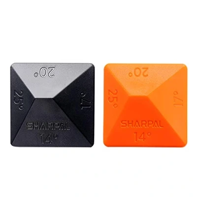 Image of Sharpal 196N Angle Pyramid Whetstone Knife Blade Sharpener Sharpening Stone Guide 2 Pack, 4 Universal Angles 14, 17, 20, 25