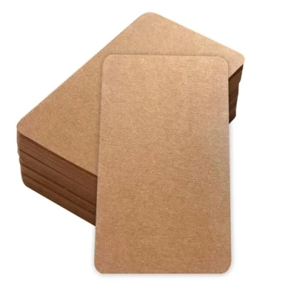 Image of Blank Kraft Paper Business Cards, 100 Pcs Brown Small Cards Message Card for DIY Learning Study 9 x 5.4cm