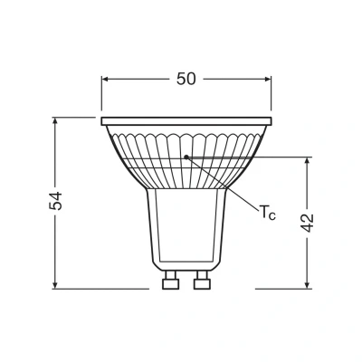 Image of OSRAM LED Star Value PAR16 reflector lamp with 36 degree viewing angle, GU10 base, 2.6 watt, warm white (2700K), replacement for conventional 35W spot lamps, pack of 1