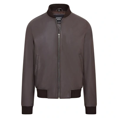 Image of Infinity Leather Mens Soft MA 1 Varsity Bomber Jacket Brown Size 3XL