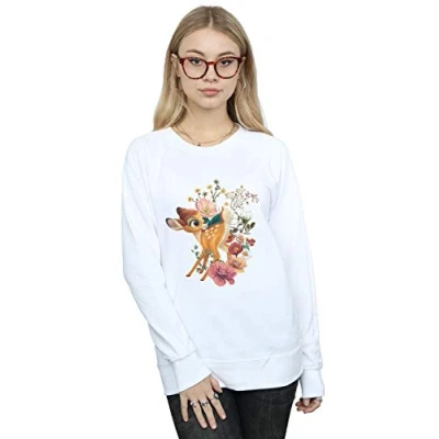 Image of Disney Women&#039;s Bambi Meadow Sweatshirt White Large