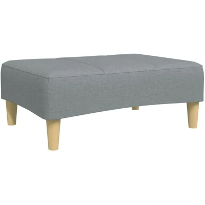 Image of vidaXL Footstool Light Grey 77x55x31 cm Fabric