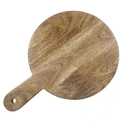 Image of Olympia Round Handled Display Stand Mango Wood Metal Legs 350x250x80mm