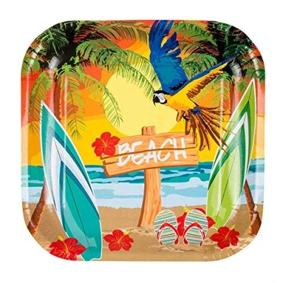 Image of Boland 52467 Set of 6 Hawaiian Beach Plates