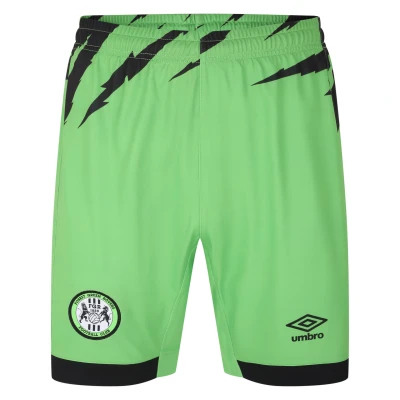 Image of Umbro Mens 23/24 Forest Green Rovers FC Home Shorts (Green/Black) Size Small