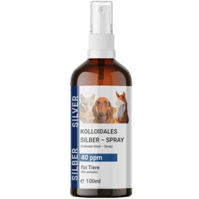 Image of BMUT 1 x 100 ml Colloidal Silver Spray for Pets Dog, Cat, Horse Wound Anti Itching Mites 40 ppm