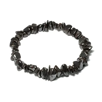 Image of CrystalAge Hematite Gemstone Chip Bracelet