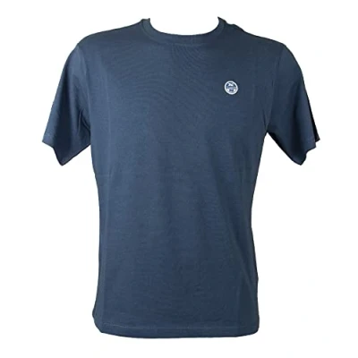 Image of North Sails Men&#039;s S/S W/Logo Short Sleeve T Shirt, Dark Denim, X Large