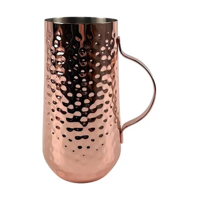Image of Beaumont Copper Plated Tall Hammered Mug 450ml