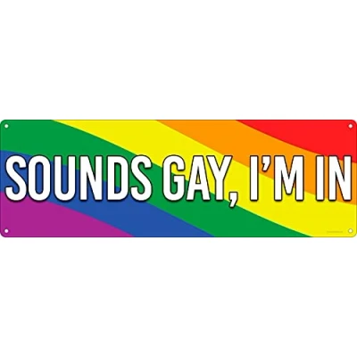 Image of Grindstore Sounds Gay I&#039;m In Slim Tin Sign