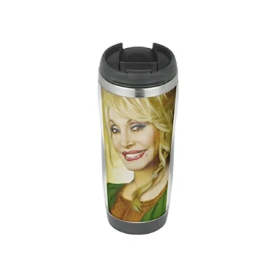 Image of Dolly Parton Holy Travel Mug, Thermal Insulated Cup for Hot and Cold Beverages Drinks