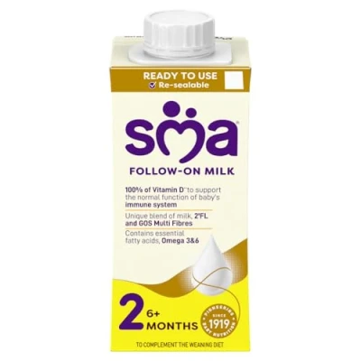 Image of SMA PRO Follow On Baby Milk, Ready To Drink, 6 Months+, 200 ml (Pack of 12)