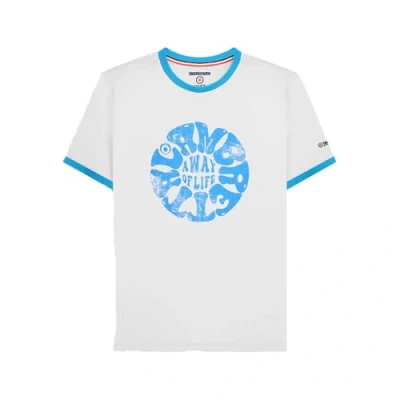 Image of Lambretta Mens Festival Ringer Short Sleeve Crew Neck T Shirt White XL