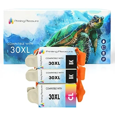 Image of 3 XL (1 SET + 1 BLACK) Compatible 30XL (30B &amp; 30CL) Ink Cartridges for Kodak Hero 2.2 3.1 4.2 5.1 ESP C100 C110 C115 C300 C310 C315 C330 C360 Office 2100 2150 2170 Black/Colour, High Capacity