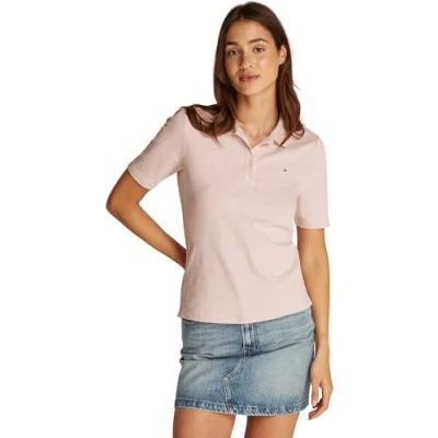 Image of Tommy Hilfiger 1985 REG Polo shirt, Women&#039;s, Size: Small, Foggy pink