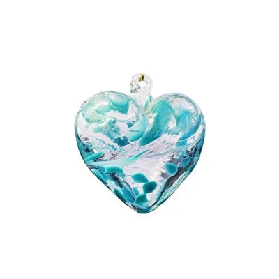 Image of The Milford Collection Birthstone Heart December Turquoise