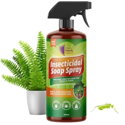 Image of Insecticidal Soap Spray for Plants 200ml Natural Pest Control Indoor &amp; Outdoor Use Kills Aphids, Spider Mites, Whiteflies and More Insecticide Houseplants, Vegetables Gardens