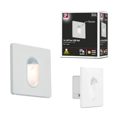 Image of Paulmann 92923 LED recessed luminaire wall rectangular incl. 1x2.7 watt spotlight white spot plastic lamp 2700 K