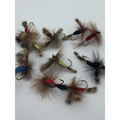 Image of BestCity Fly Fishing HUMPY Dry Flies x10 Flies, sizes 10 12 Trout #211