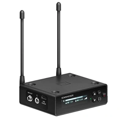 Image of Sennheiser EW DP EK (R1 6) Portable Digital UHF Receiver for use with D SK Bodypack, SKM S Handheld, or SKP Plug On Transmitters Black (700051)