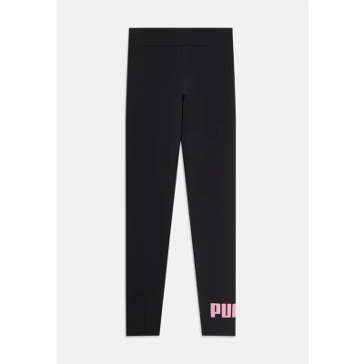 Image of Puma LOGO Unisex Leggings Trousers for kids, Size: 16y (15 16y), Black/poised pink